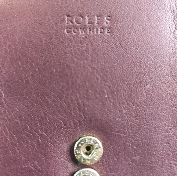 Vintage Burgundy Rolfs Cowhide Wallet. Trifold And Coin Purse - Picture 4 of 8